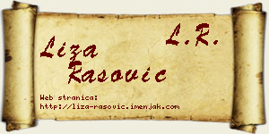 Liza Rašović vizit kartica